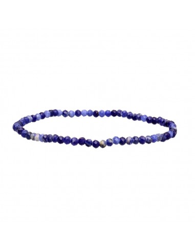 Bracelet à facettes en sodalite 3mm