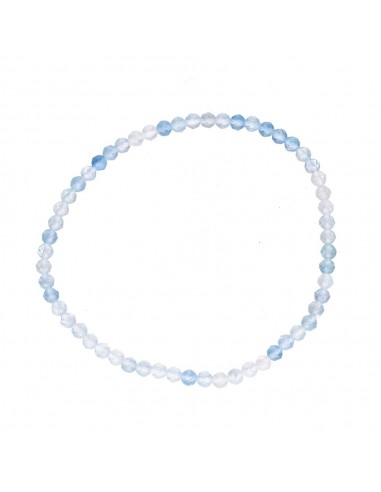 Pulsera Facetada de Aguamarina 3mm