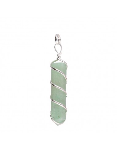 Colgante Punta de Cuarzo Verde con...