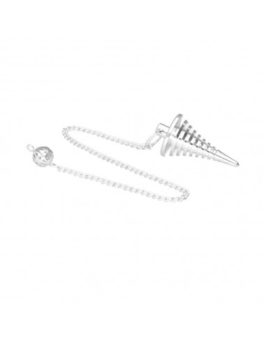 Pendule Isis conique plaqué argent...