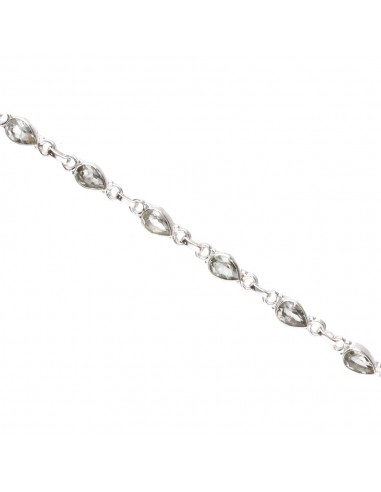 Bracelet Green Amethyst Drops in 925...