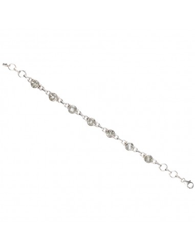 Pulseira de ametista verde em prata...