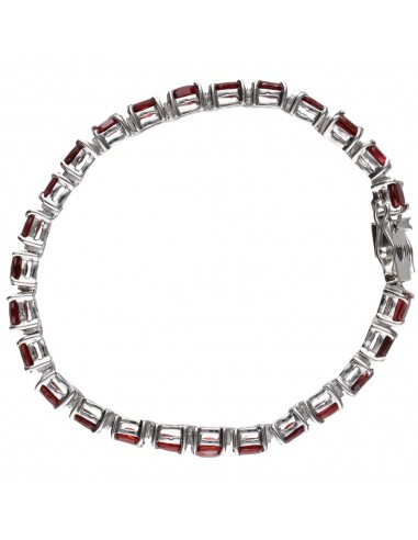 Pulsera de Óvalos Pequeños de Granate...