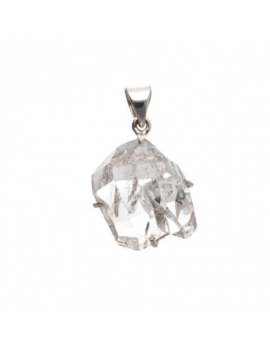 Pingente de Quartzo Herkimer em Prata...