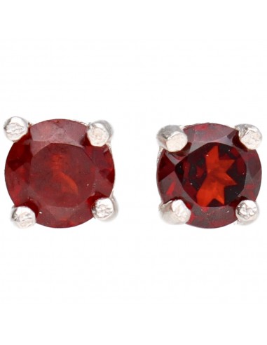 Pendientes Botón Círculo de Granate...