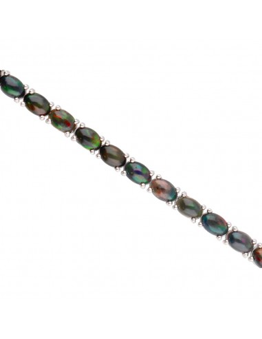 Pulsera de Ópalo Negro Facetada en...