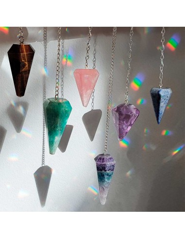 Blue Quartz Faceted Pendulum (FAC47)