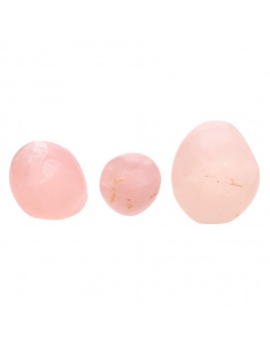 Formas de quartzo rosa polido