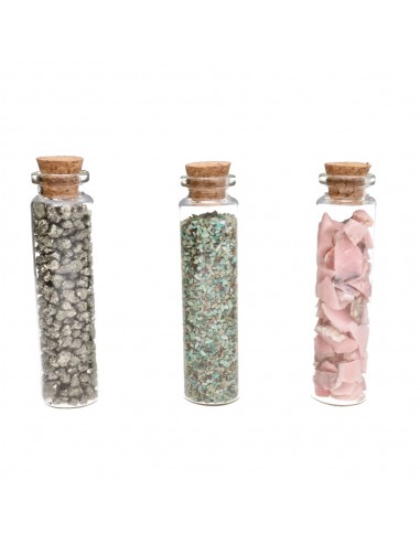 Flacon en cristal avec éclats de pyrite