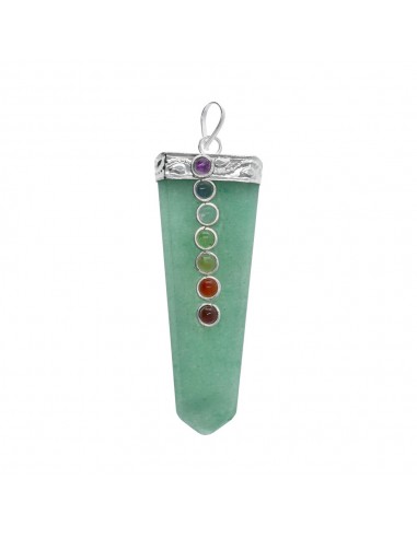 Quartzo verde de ponta plana banhado...