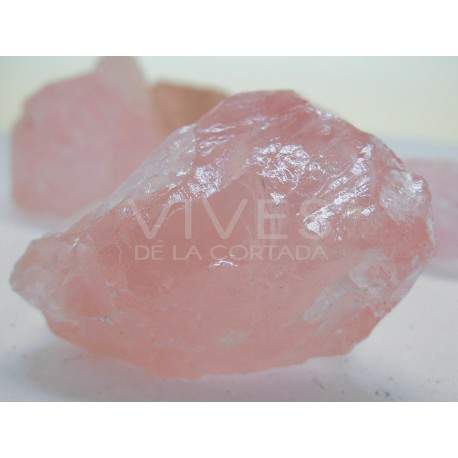 Quartzo rosa em bruto de qualidade extra Pack 1Kg Peças entre 30 e 200 gramas.