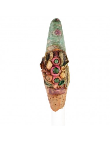 Vara de Poder Zoisita y Rubí