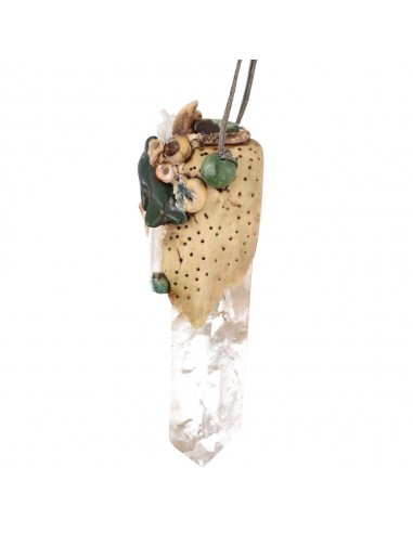 Pendule dauphin et fleur d'opale