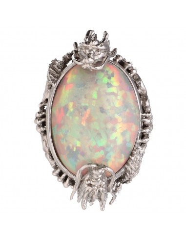 Bague opale en peau de dragon en...