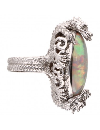 Dragon Skin Opal Ring in 925 Sterling...