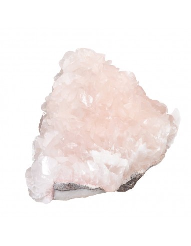 Druse de calcite rose brute