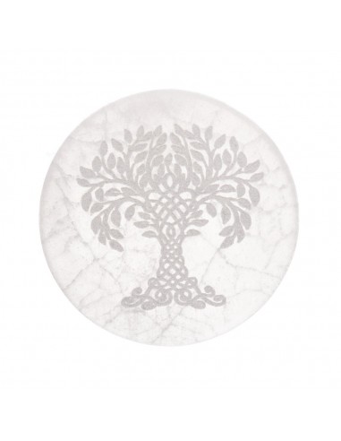 Placa Circular de Selenita Árbol de...