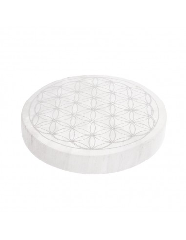 Circular Plate of Selenite Flower of...