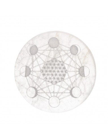 Placa Circular de Selenita Fases Lunares