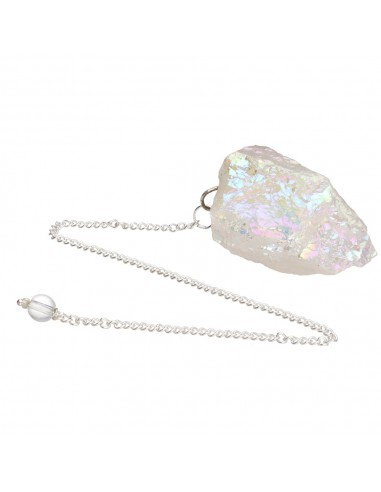 Péndulo de Cuarzo Aqua Aura Blanco en...
