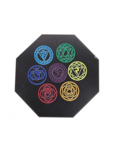 Obsidian Hexagonal Plate with Random...