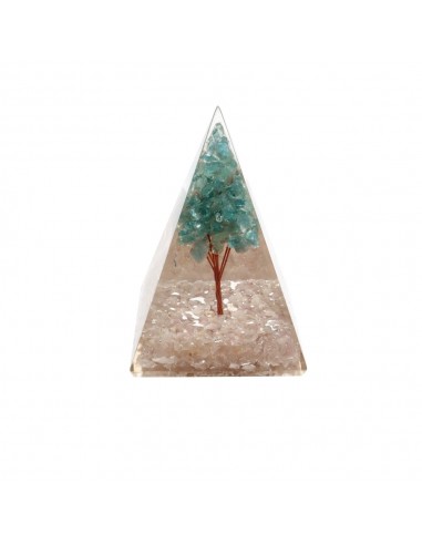 Pirâmide de resina de quartzo rosa...