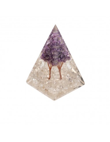 Resin Quartz Orgonite Pyramid in...