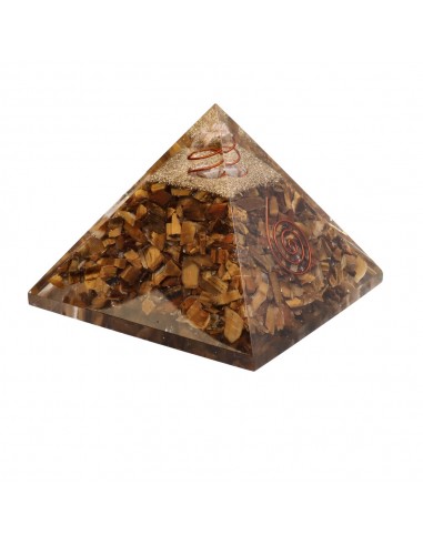 Pyramide en résine oeil de tigre avec...