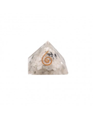 Resin Moonstone Orgonite Pyramid with...