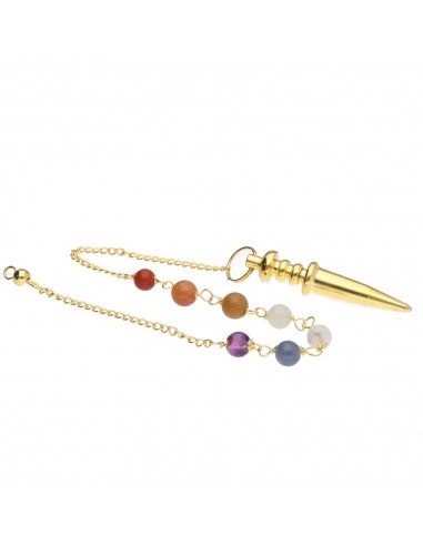 Péndulo Punta de Bronce con Chakras...