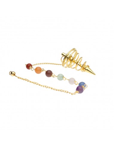 Pêndulo em espiral de bronze com...