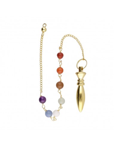 Péndulo Karnak de Bronce con Chakras...