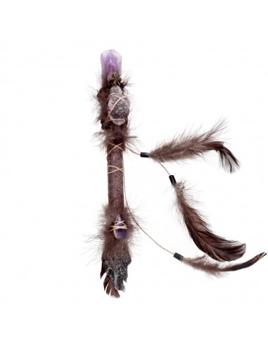 Vara de poder pontiaguda em ametista...