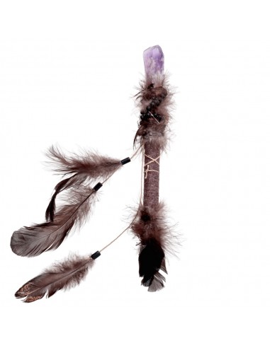 Amethyst and Black Cyanite Pointed...