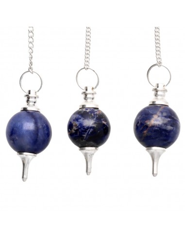 Pendule Sodalite Mermet plaqué argent...