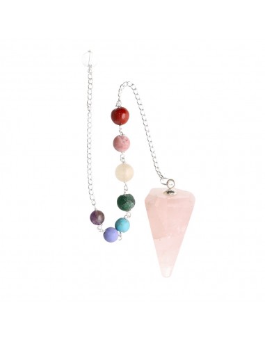 Faceted Rose Quartz Pendulum with...
