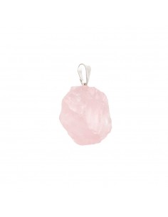 Pendentif en quartz rose brut 2