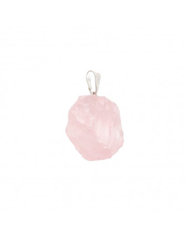 Pendentif en quartz rose brut