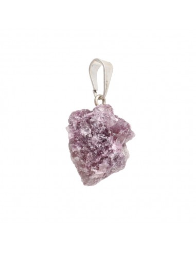 Pendentif en mica lépidolite brut