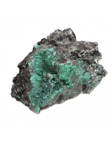 Pedaço de malaquite fibrosa