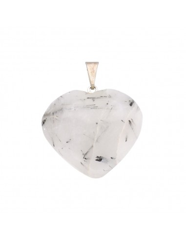 Pendentif cœur de quartz tourmaline