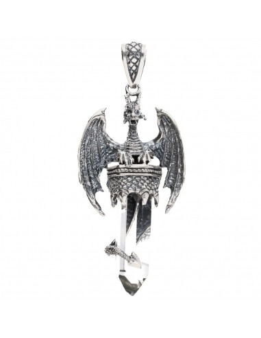 Open Wings Dragon Pendant on M Quartz...