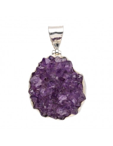 Amethyst Druse Pendant in 925...