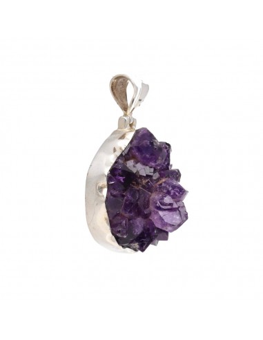 Amethyst Druse Pendant in 925...