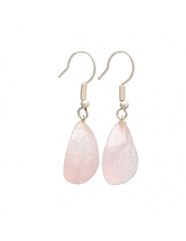 Pendants d'oreilles en quartz rose...