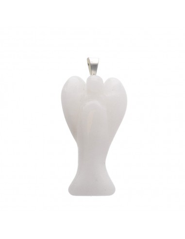 Pendentif ange en quartz laiteux