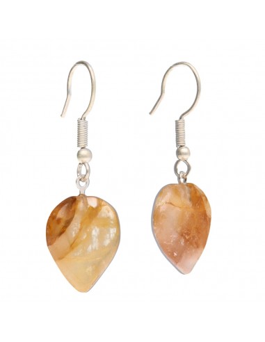 Hematoid Quartz Heart Earrings in...