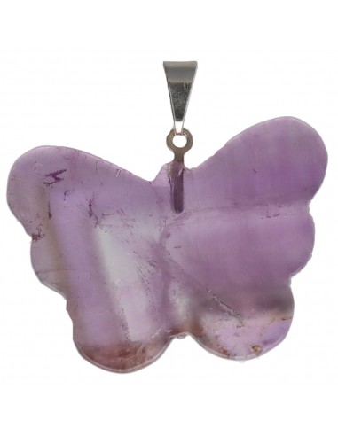 Pendentif papillon en améthyste