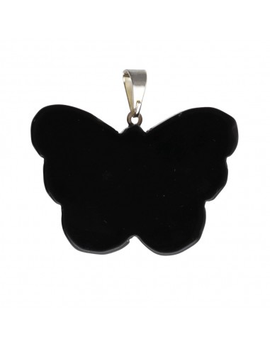 Pendentif papillon en obsidienne