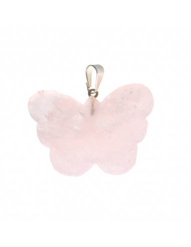 Butterfly Rose Quartz Pendant